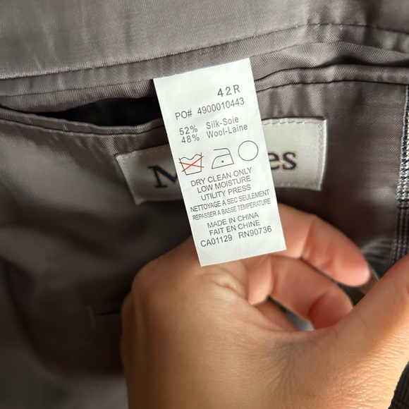 Chaps silk and wool plaid blazer - Picture 8 of 9